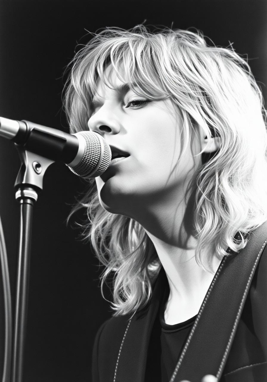 Lead vocalist of Goodbye Mr Mackenzie singing into a microphone